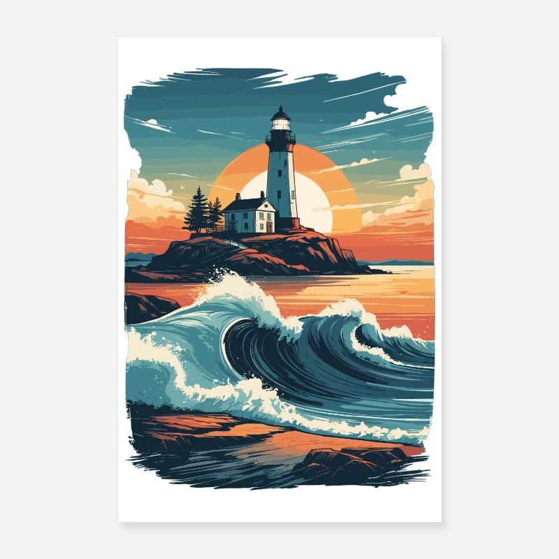 Leuchtturm Poster 40x60 cm