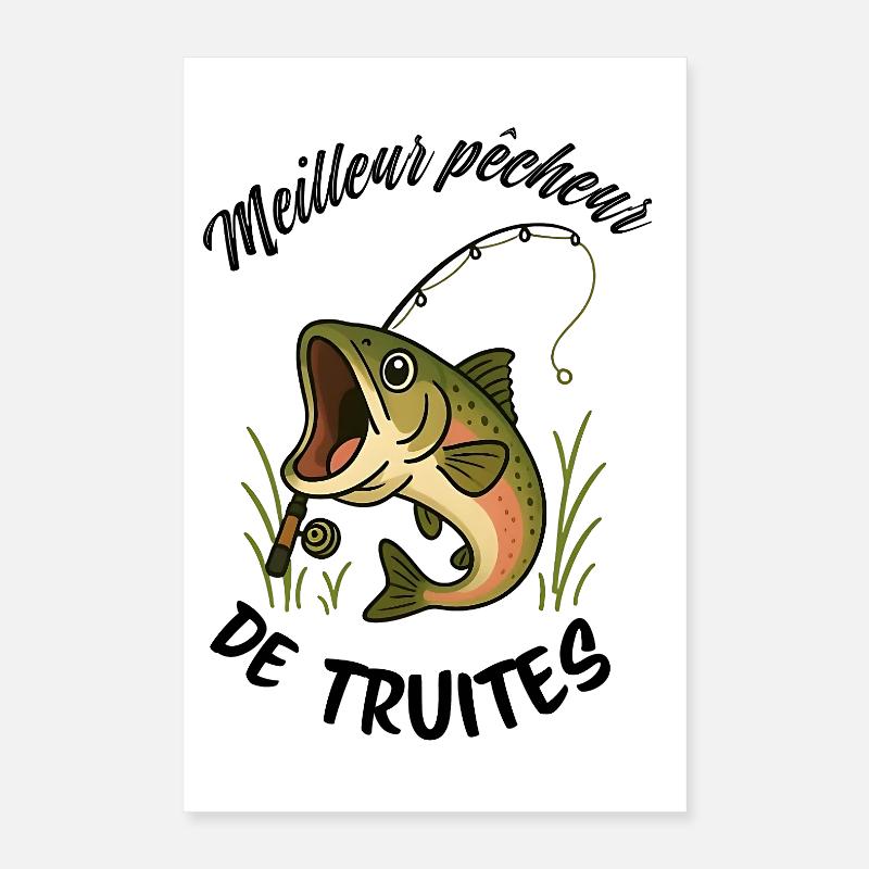 Bester Forellenangler Poster 40x60 cm