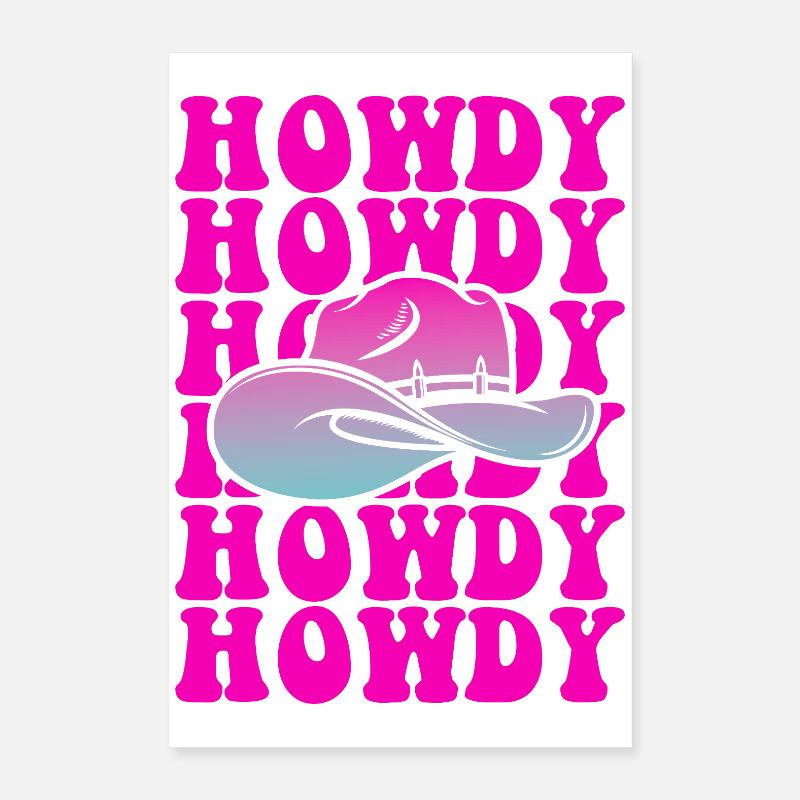 Howdy Pop Hat Farbverlauf Poster 40x60 cm