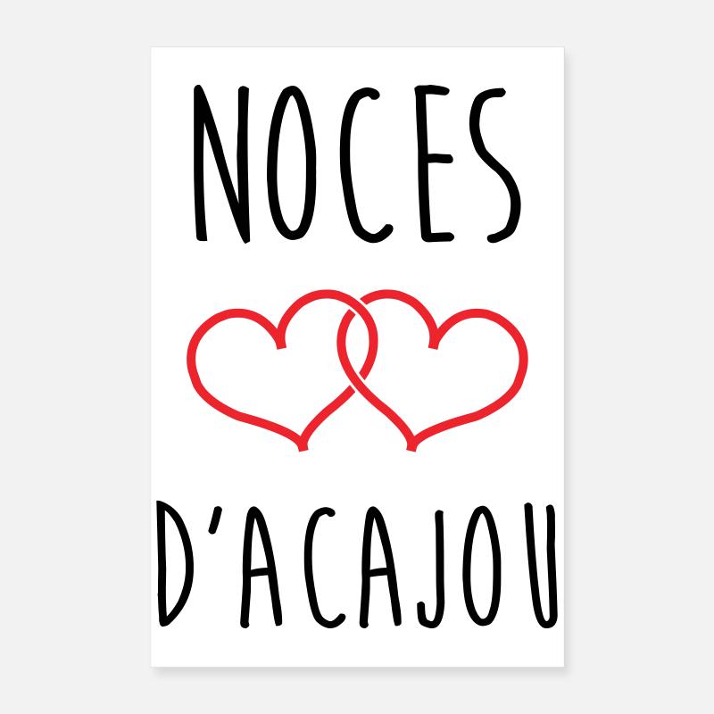 noces d'acajou 27 ans de mariage Poster 40 x 60 cm