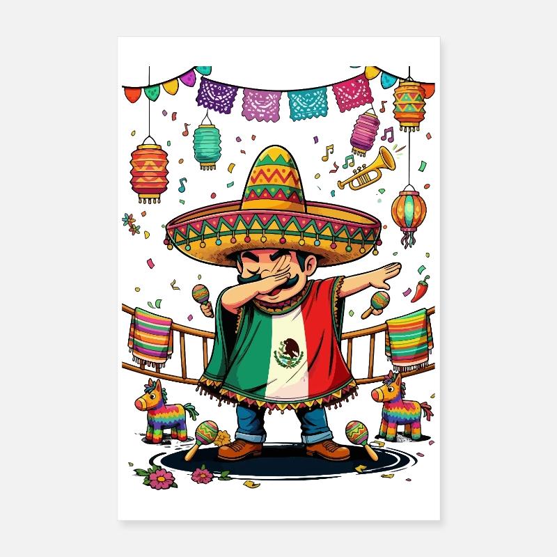 Mexico Pride & Home Mexican Mexico Flag Poster 16" x 24" (40x60 cm)