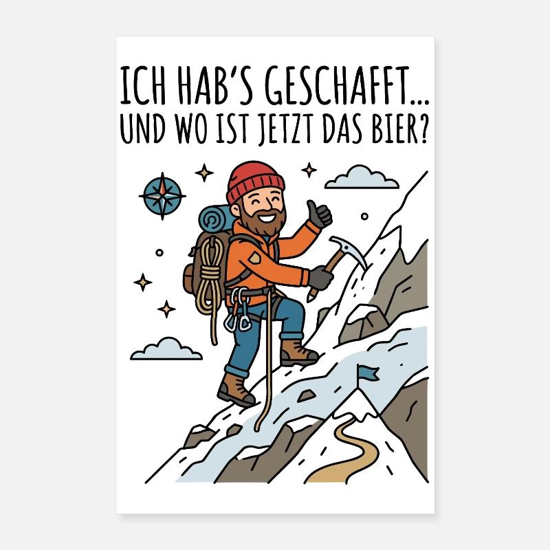 Bergsteiger Abenteuer Poster 40x60 cm