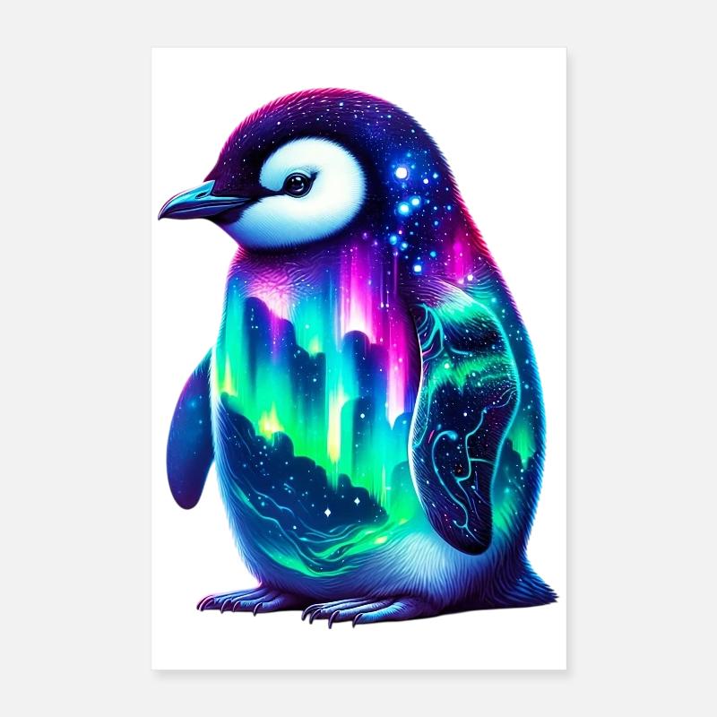 Aurora Borealis Pinguin Poster 40x60 cm