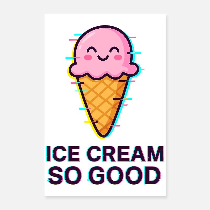 Eiscreme Genuss Poster 40x60 cm