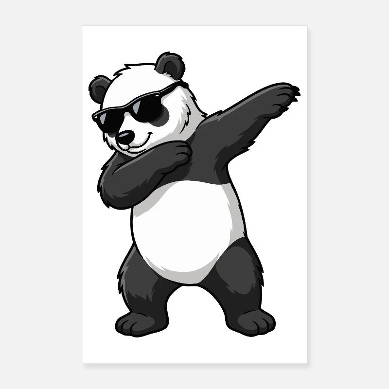 Dab Panda Poster 40 x 60 cm
