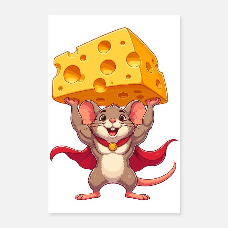 Supermaus Cheese Hero Poster 40 x 60 cm