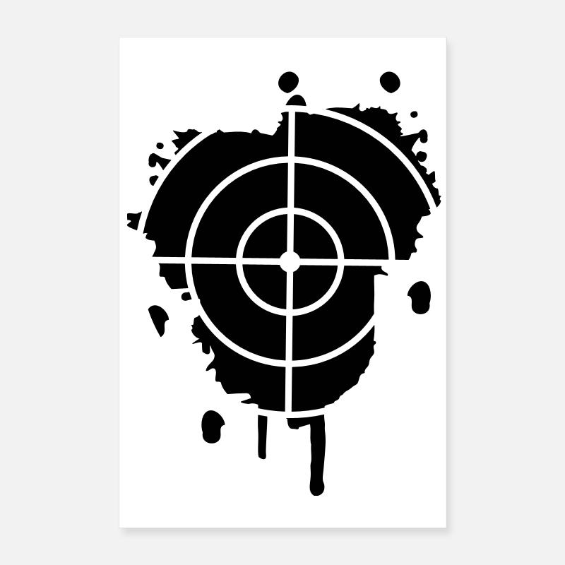 Une cible comme un graffiti Poster 40 x 60 cm