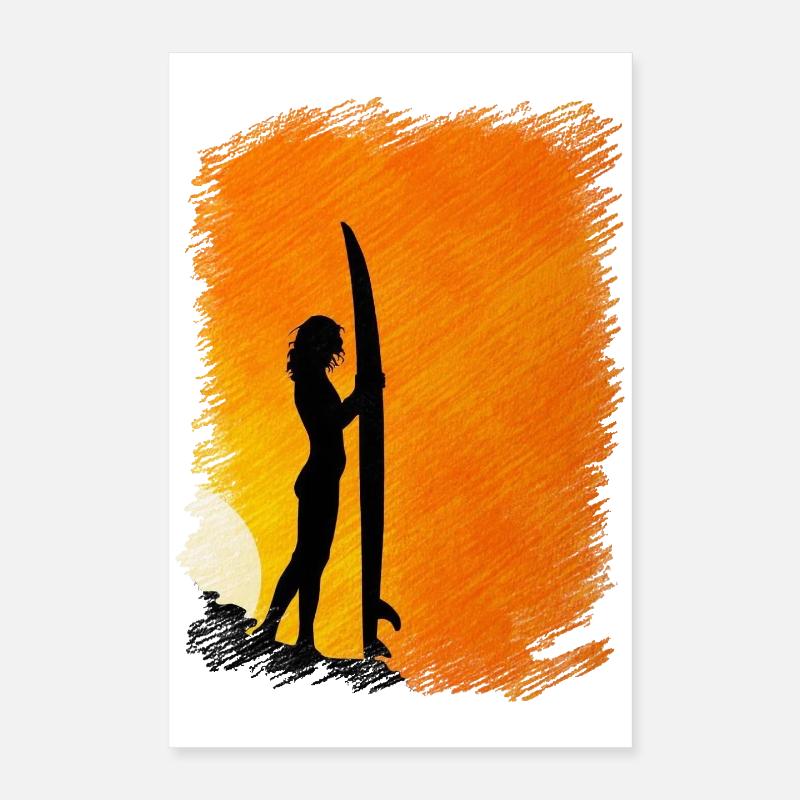 Surfen Poster 40x60 cm