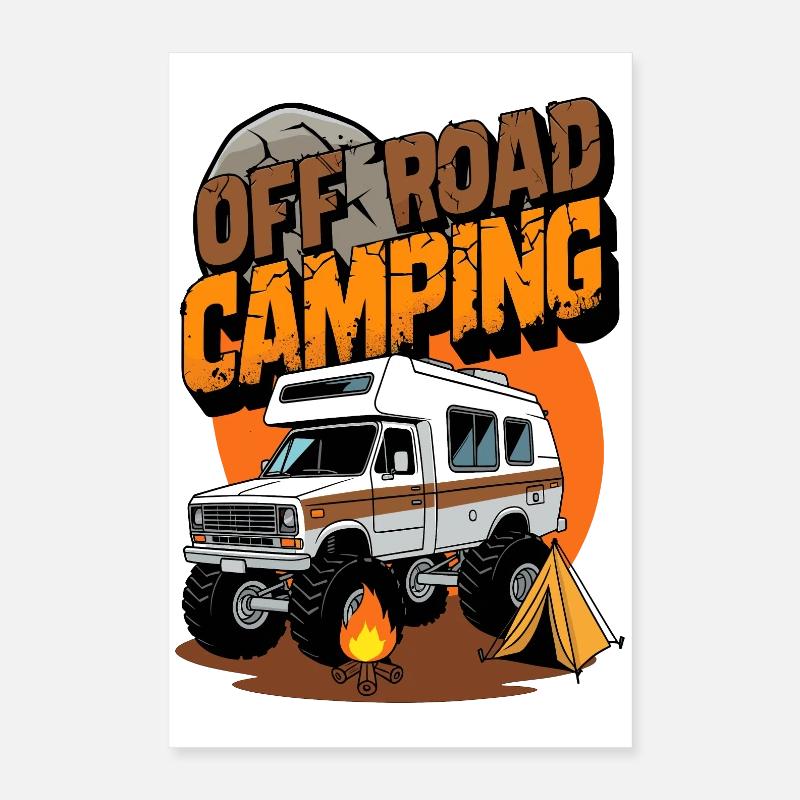 Off-road camping Poster 16" x 24" (40x60 cm)