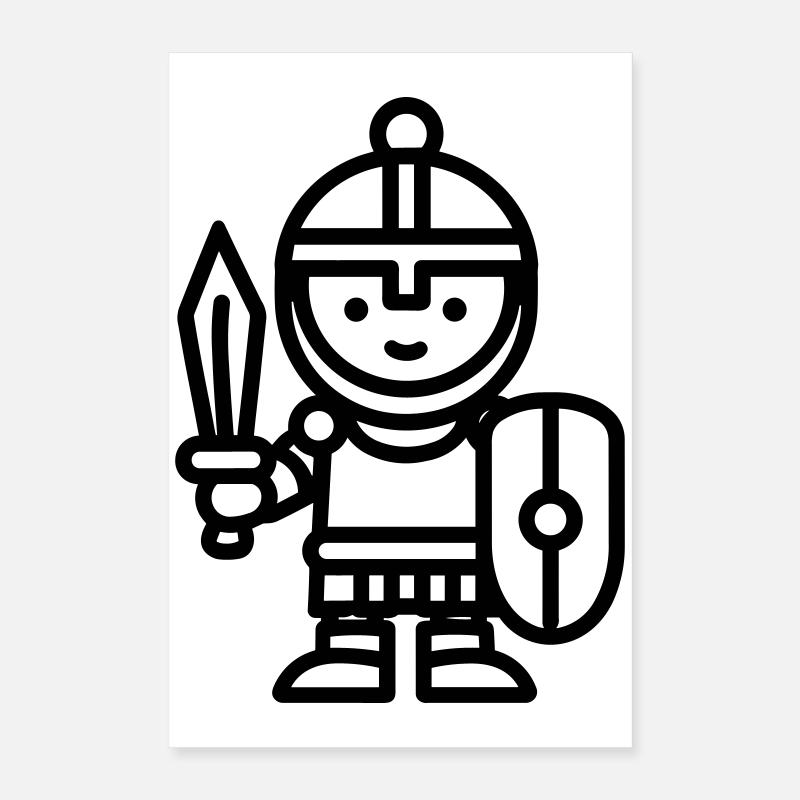 guerrier Poster 40 x 60 cm