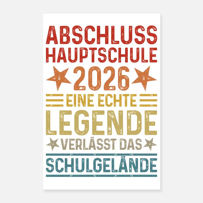 Secondary school leaving certificate 2026 Poster 16" x 24" (40x60 cm)