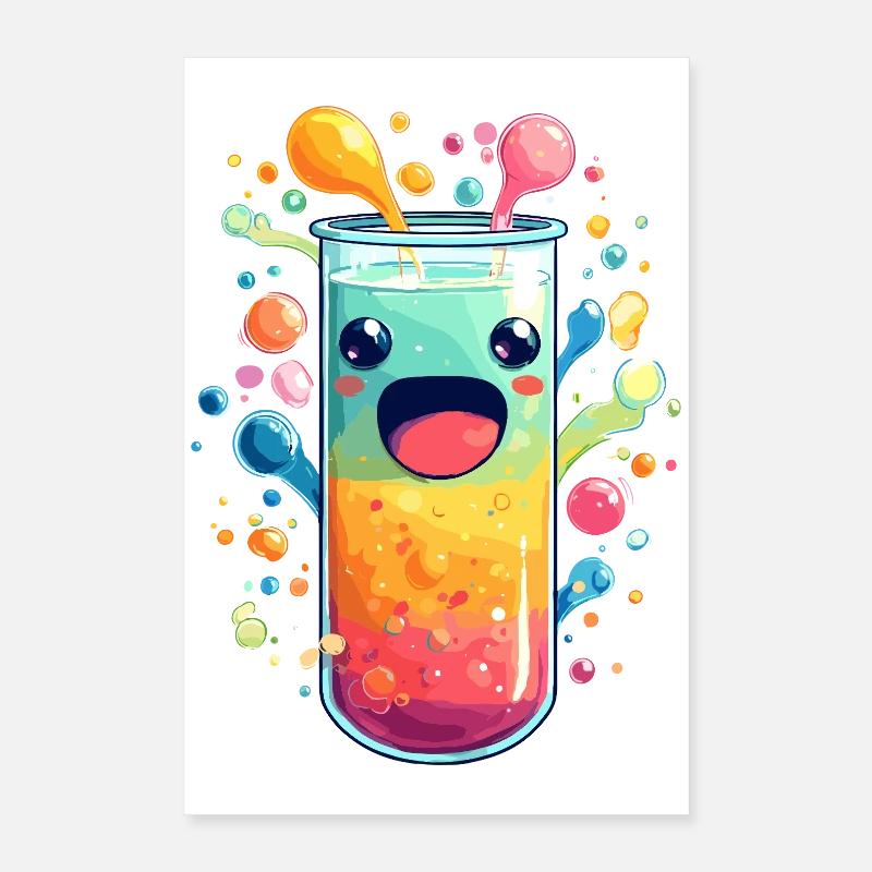 Bunte Saft Explosion Teströhre Poster 40x60 cm