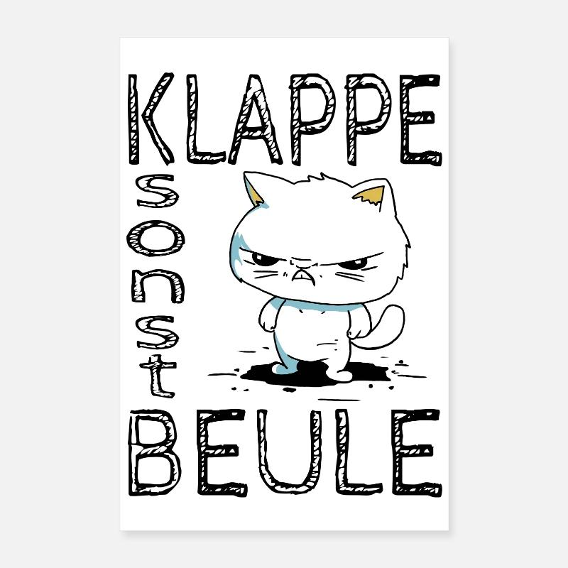 Klappe sonst Beule Poster 40x60 cm