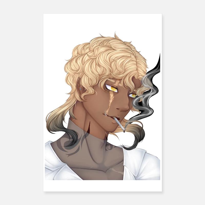 Smoking Guy Poster 40x60 cm