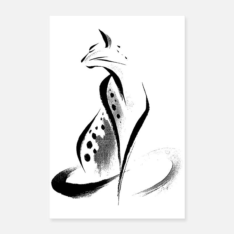 Guépard abstrait Poster 40 x 60 cm