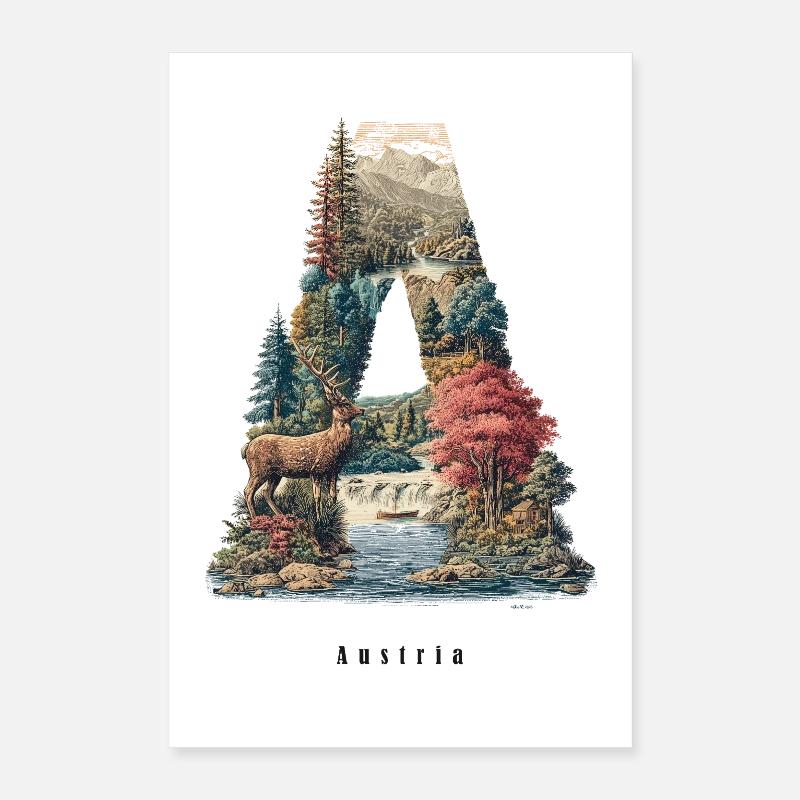 Autriche A Poster 40 x 60 cm