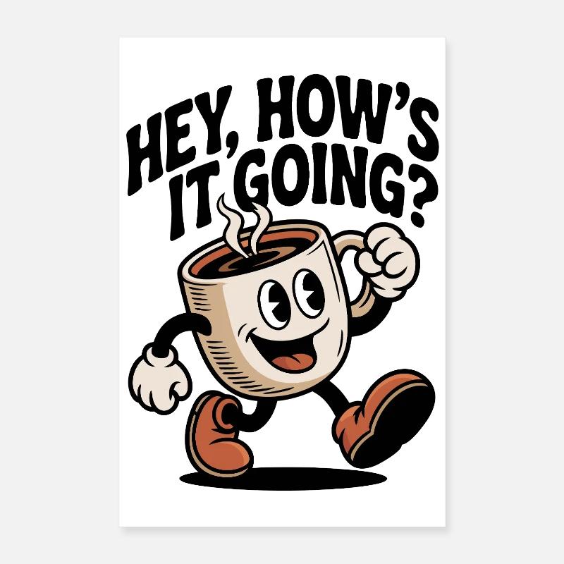 Laughing Coffee Mug Poster 16" x 24" (40x60 cm)