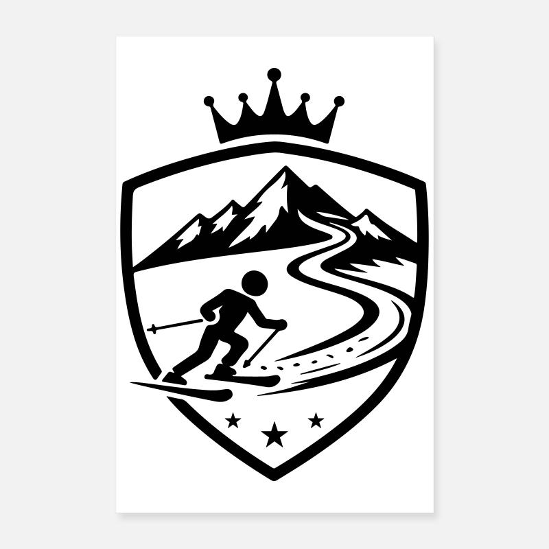 Blason de la piste de ski Poster 40 x 60 cm