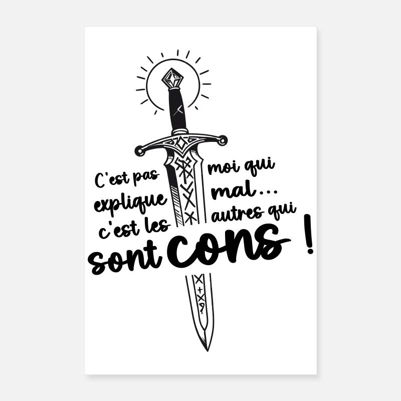 C’est pas moi ... c’est les autres qui sont cons ! Poster 40 x 60 cm