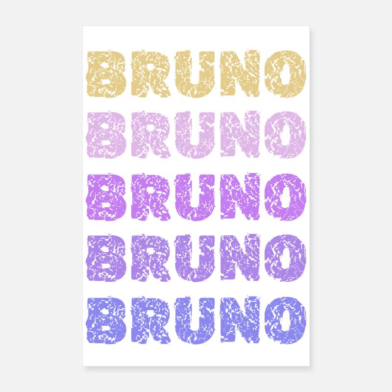Bruno Repeated Pastel Letters Poster 16" x 24" (40x60 cm)