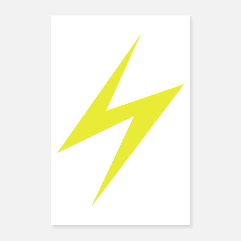 Logo éclair foudre Poster 40 x 60 cm