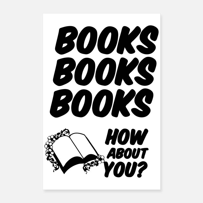 Books, Books, Books (Bücher) Poster 16" x 24" (40x60 cm)