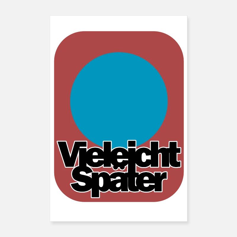 Jeu abstrait de couleurs avec le lettrage Poster 40 x 60 cm