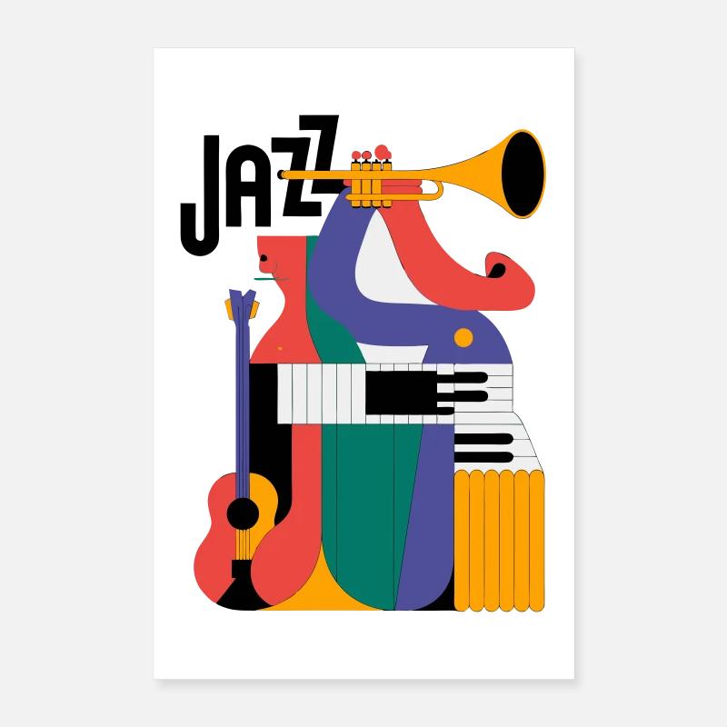 Conception de composition musicale astucieuse - Poster 40 x 60 cm - blanc