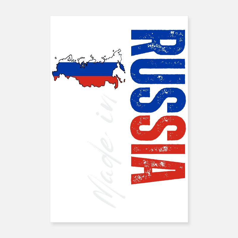Fabriqué en Russie, design vertical Poster 40 x 60 cm