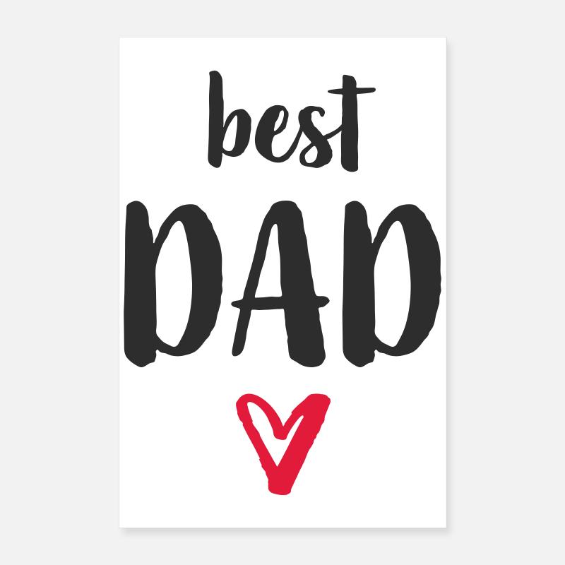 Bester Papa Herz Poster 40x60 cm