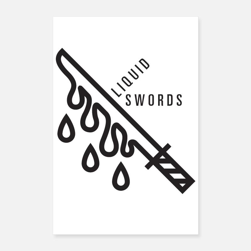 Flüssige Schwerter Poster 40x60 cm