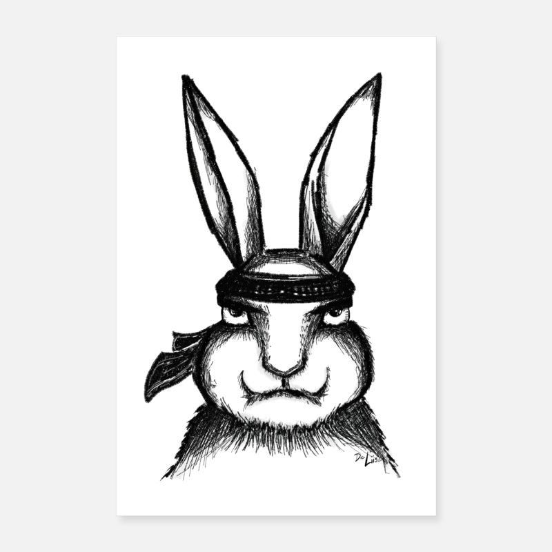 Karate Rabbit Poster 16" x 24" (40x60 cm)