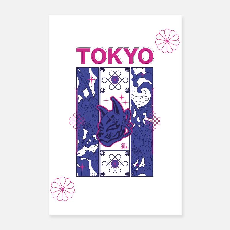 Conception du Kitsune Néon de Tokyo Poster 40 x 60 cm