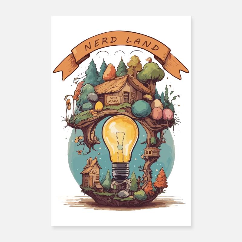 Nerd Land Poster 40x60 cm