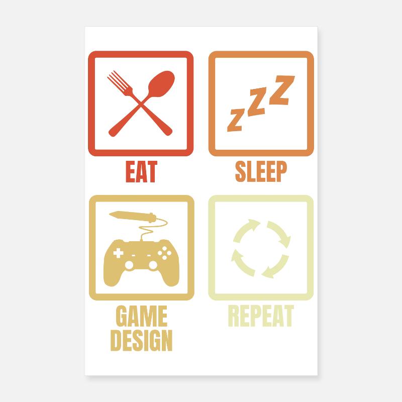 Game Designer Zeitplan Poster 40x60 cm
