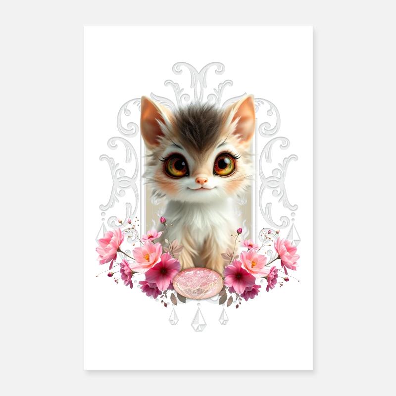 Chaton adorable et moelleux Poster 40 x 60 cm