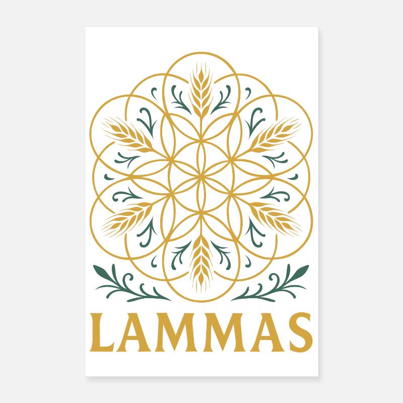 Lammas - Fleur de Vie à partir de Grain Poster 40 x 60 cm