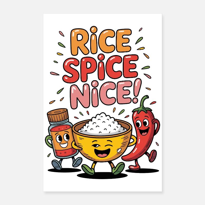 Fried Rice Spice Nice Hot Rice Poster 16" x 24" (40x60 cm)