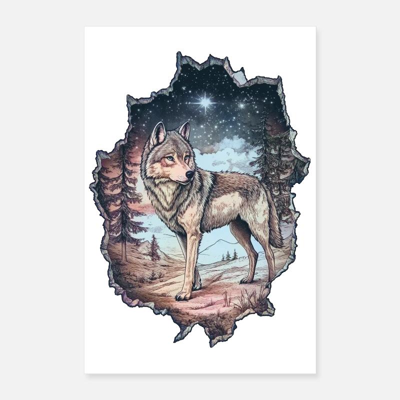Loup Poster 40 x 60 cm