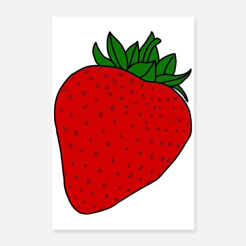 Rote Erdbeere Poster 40x60 cm