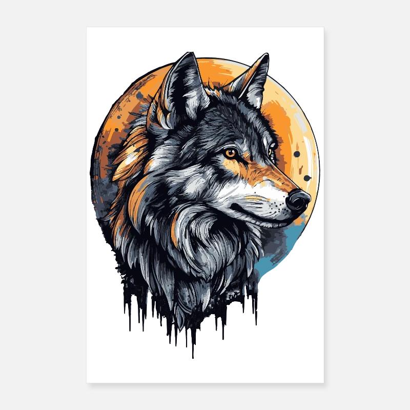 Wolf Mond Poster 40x60 cm