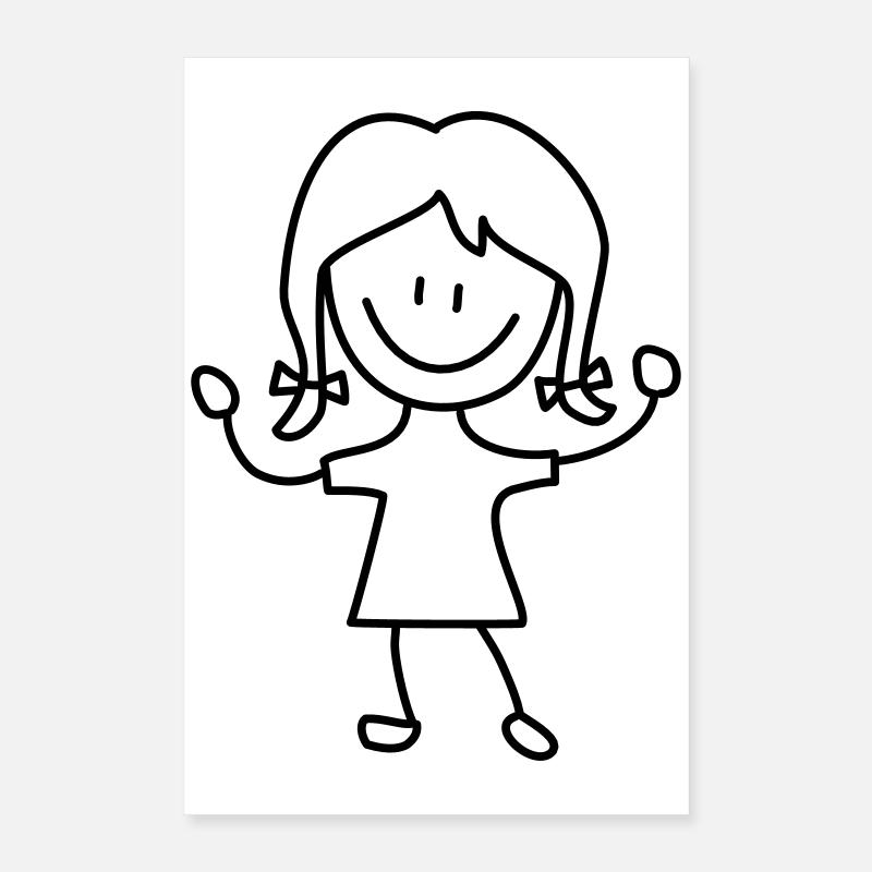 fille Poster 40 x 60 cm