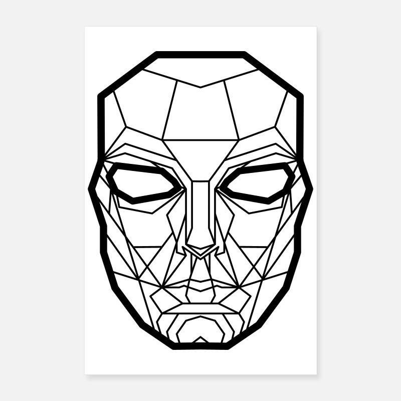 Kimura Mask White Poster 16" x 24" (40x60 cm)
