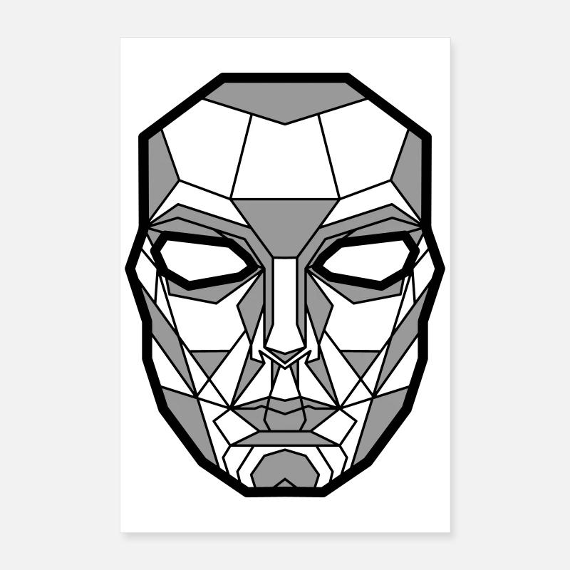 Kimura Mask Gray Poster 16" x 24" (40x60 cm)