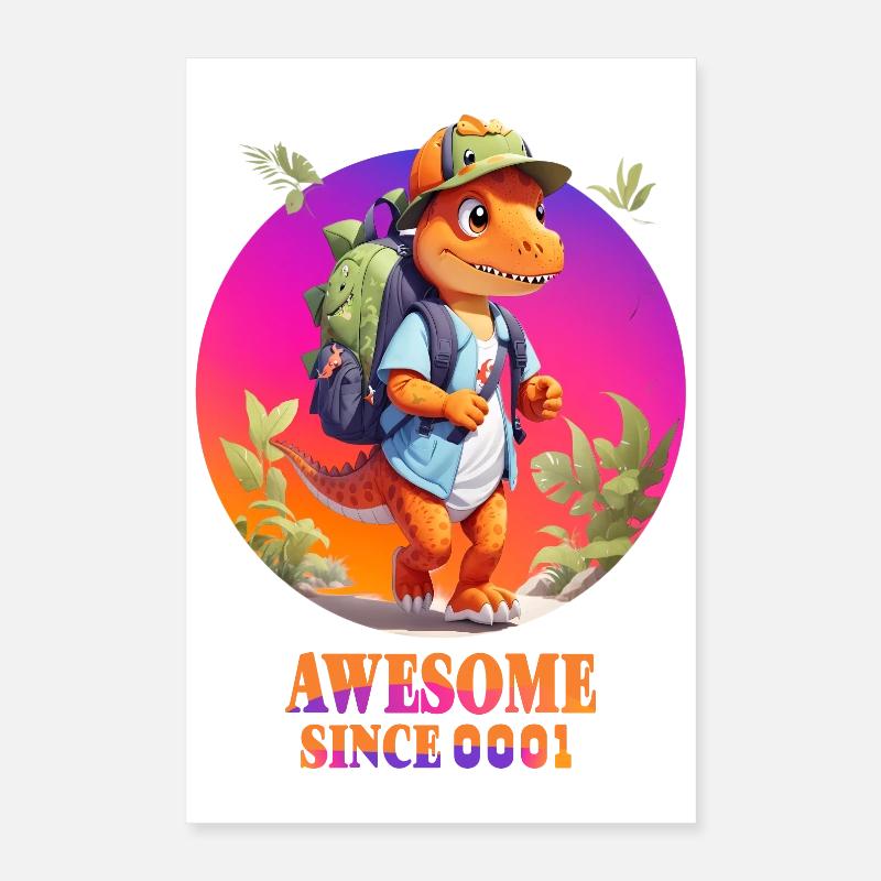 Bébé Dino Poster 40 x 60 cm