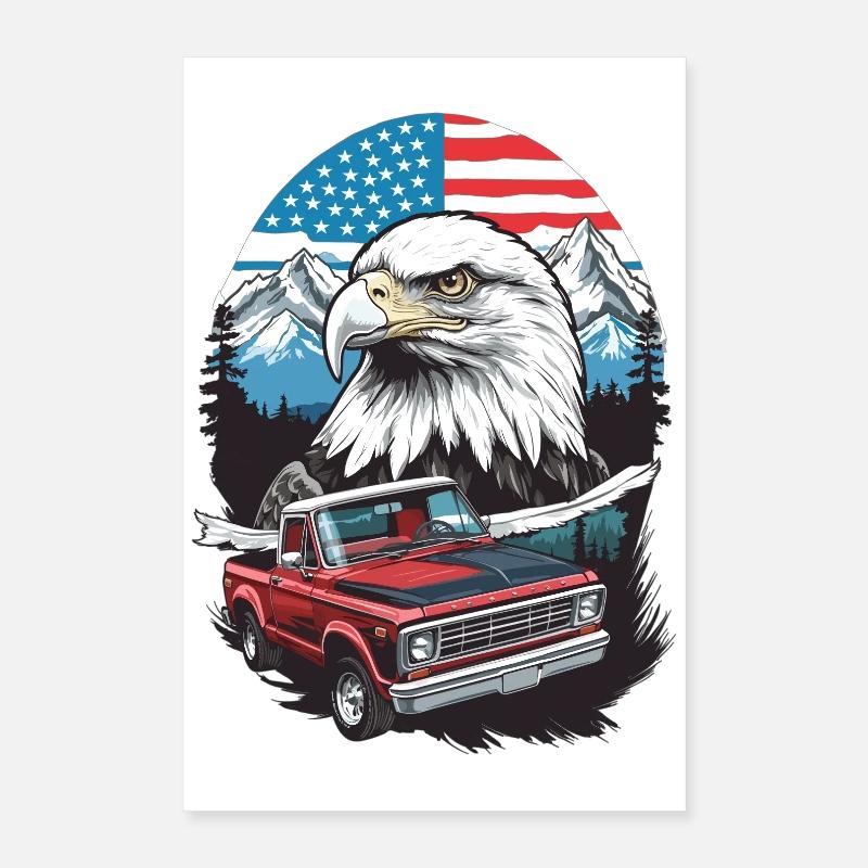 Voyage d’aventure aux États-Unis Poster 40 x 60 cm