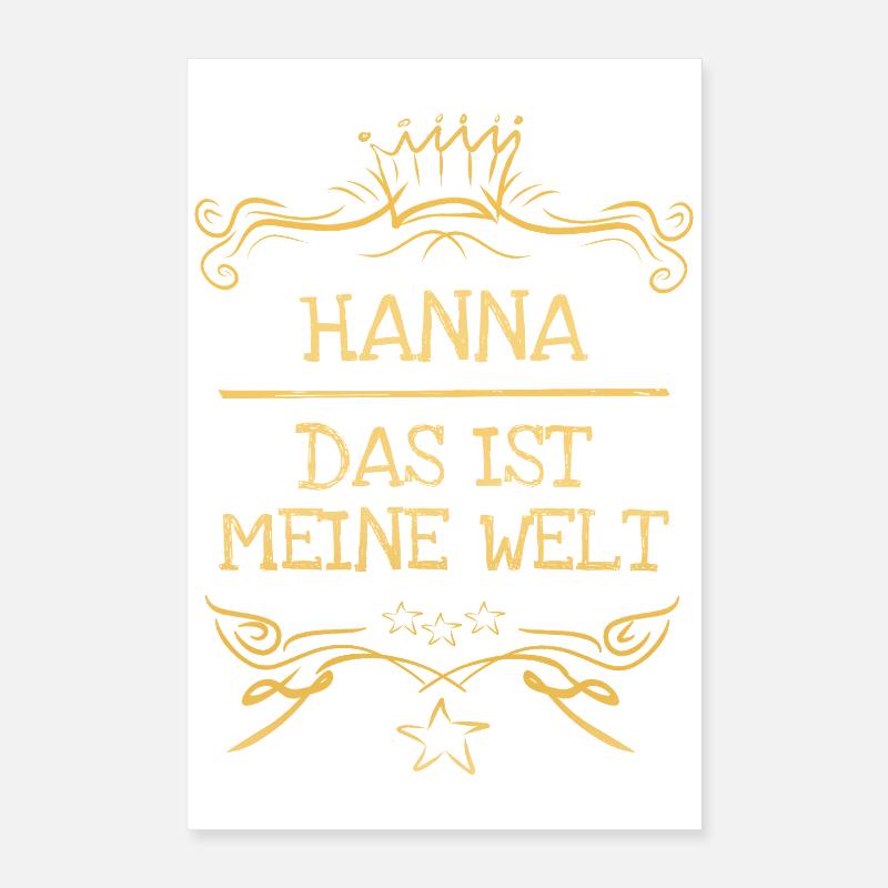Hanna als Maedchenname Poster 40x60 cm