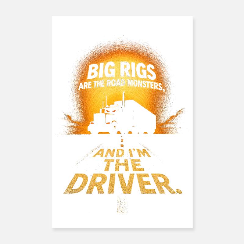 Big Rigs Road Monsters Driver Poster 16" x 24" (40x60 cm)
