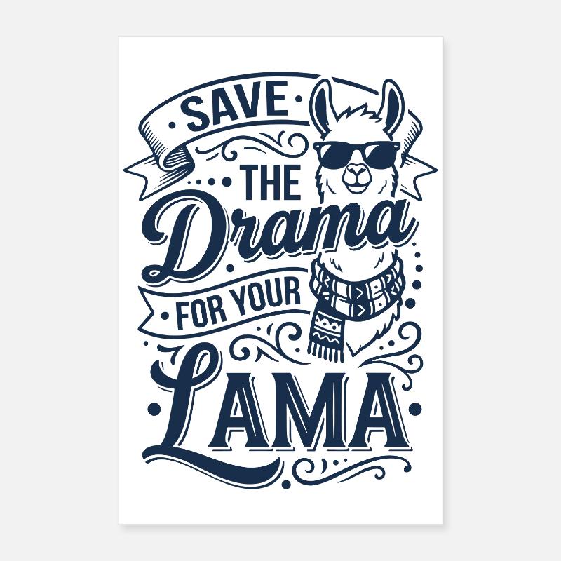 Drama Save Llama Diction Poster 40 x 60 cm