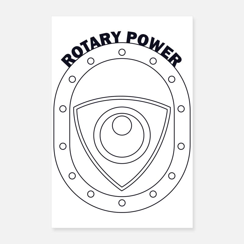 Emblème du Bouclier de Puissance Rotatif Poster 40 x 60 cm